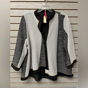 Elegant Black and White Women's Blazer